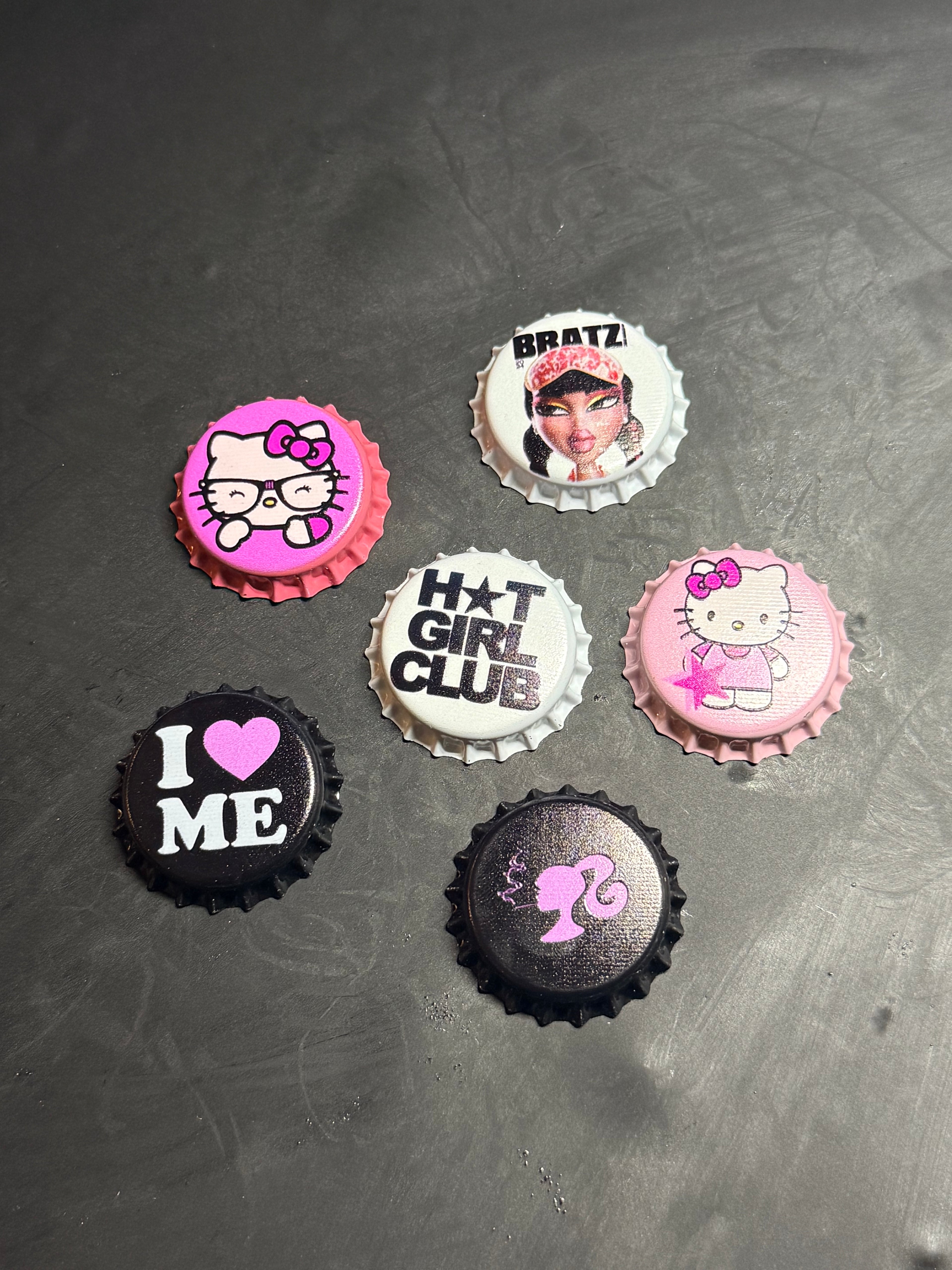 Bottle cap charms