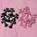 Bling chrome hearts cross