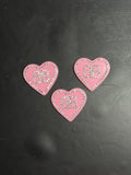 Pink BB heart charm