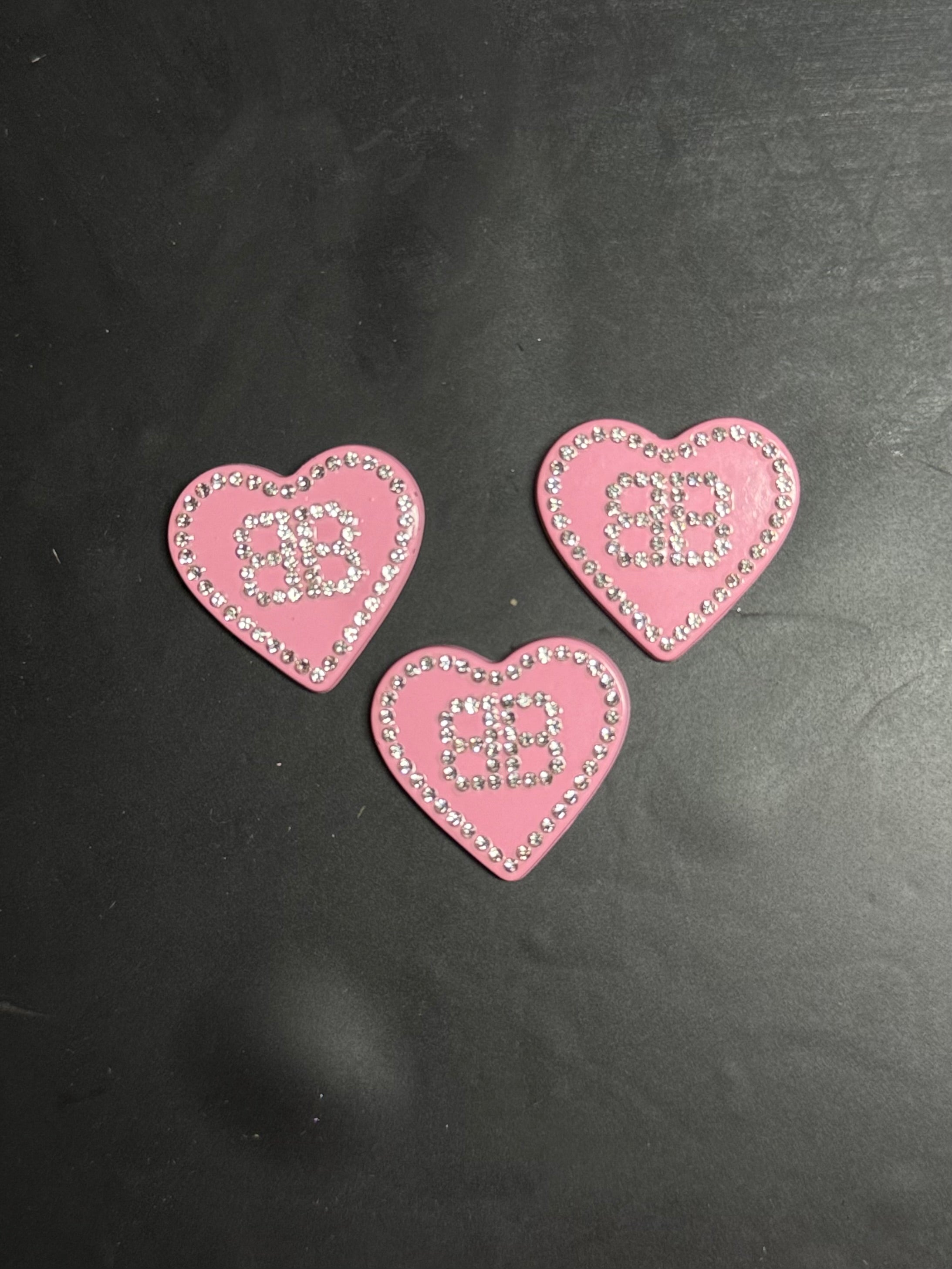 Pink BB heart charm