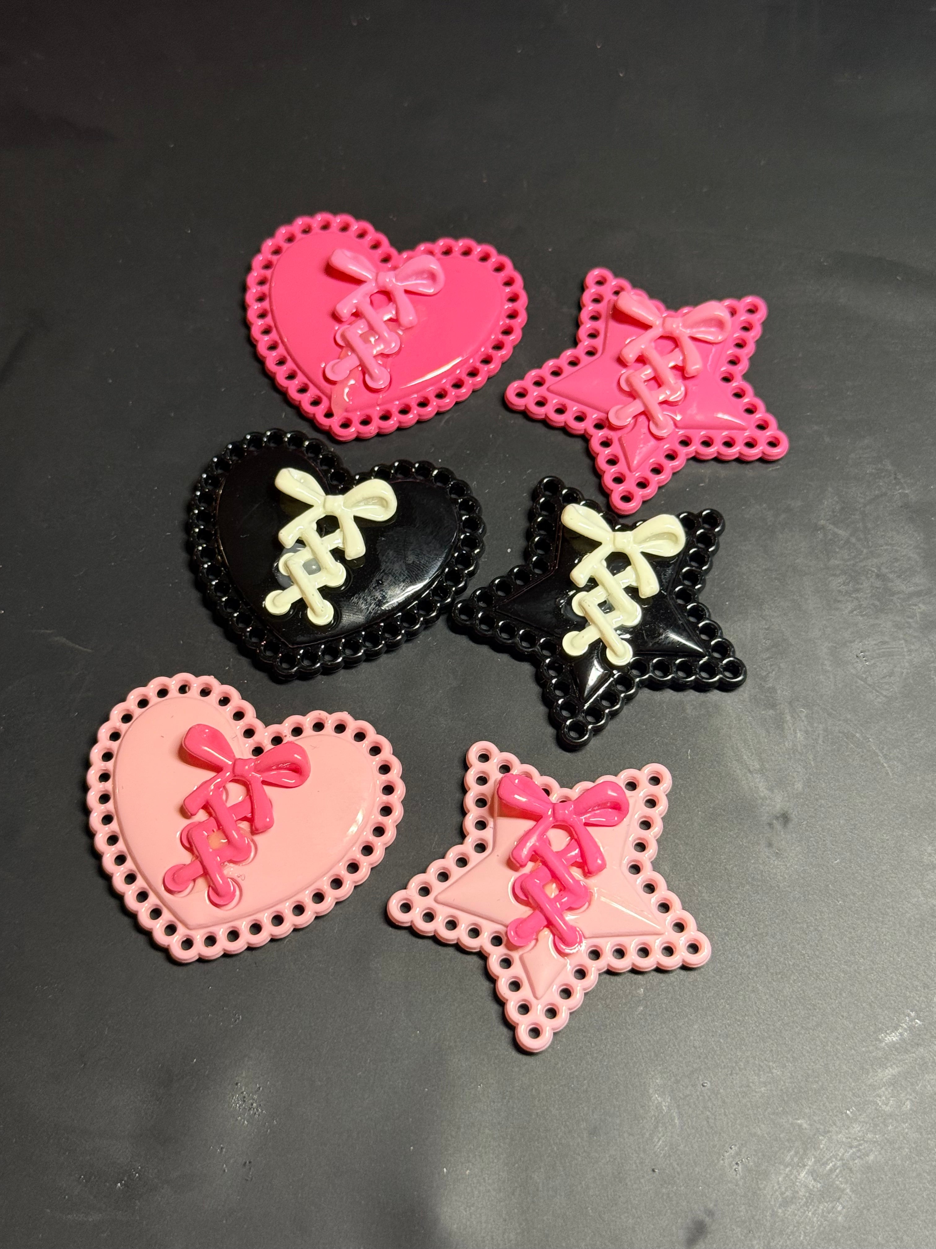 Corset heart/star charms