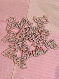 Barbie pink letter charms