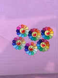 Rainbow flower charms