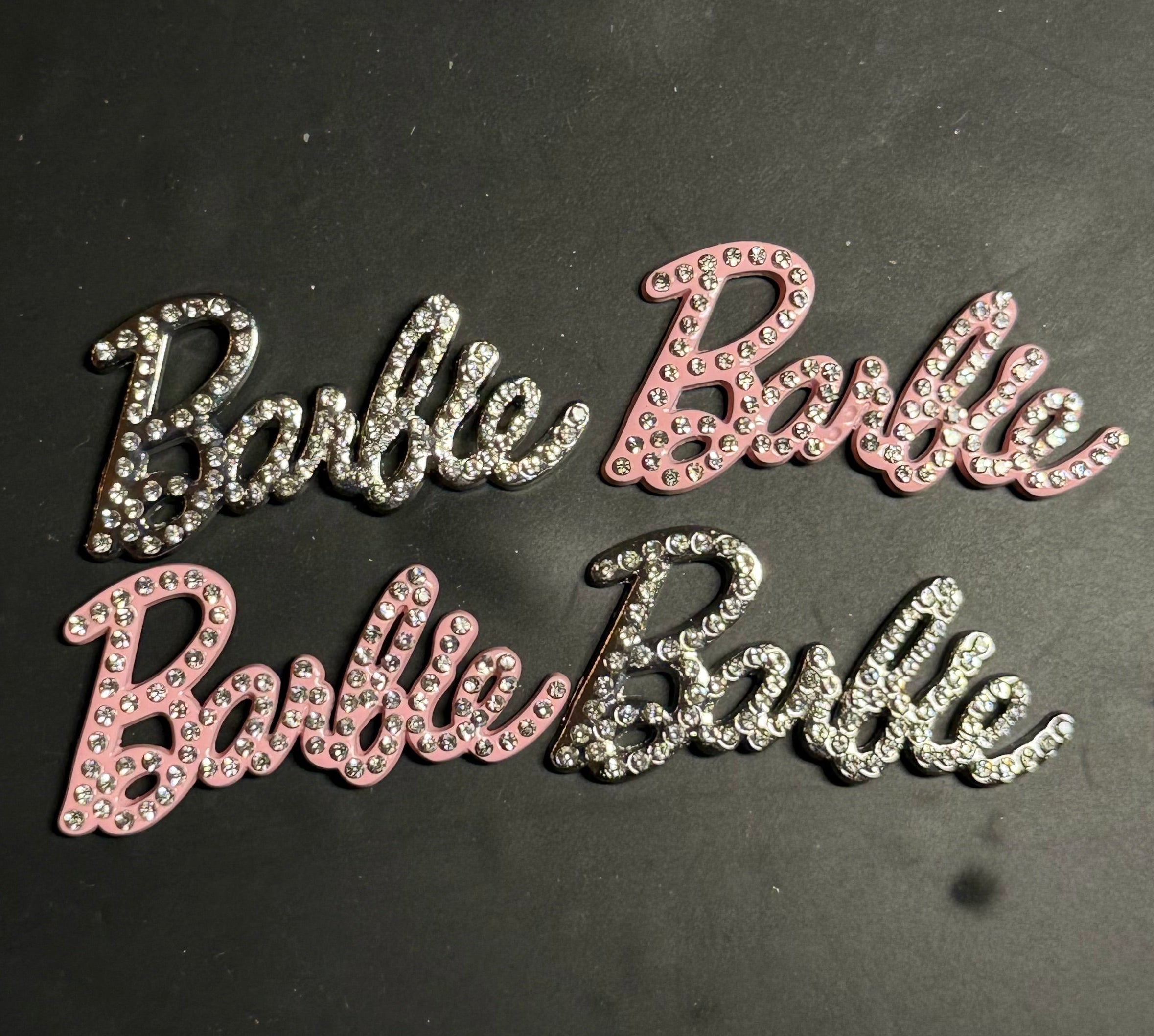 Barbie pink letter charms
